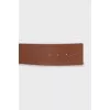 Wide faux leather belt