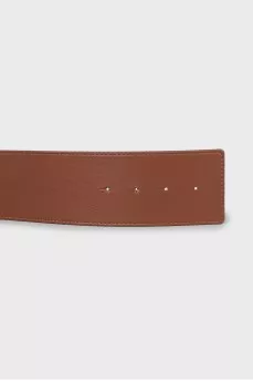 Wide faux leather belt