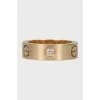 Gold ring with diamonds Love