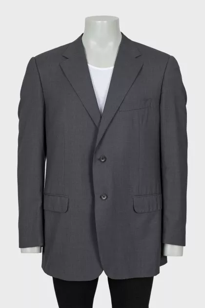 Men's gray wool jacket