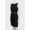 Silk dress with gold belt