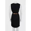 Silk dress with gold belt