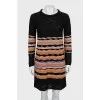 Knitted dress with long sleeves