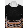 Knitted dress with long sleeves