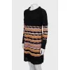 Knitted dress with long sleeves