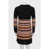 Knitted dress with long sleeves