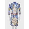 Printed fitted dress