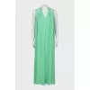 Silk maxi dress with slit