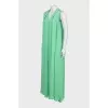 Silk maxi dress with slit