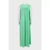 Silk maxi dress with slit