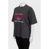Oversized gray T-shirt