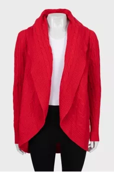 Cashmere cardigan without fastening