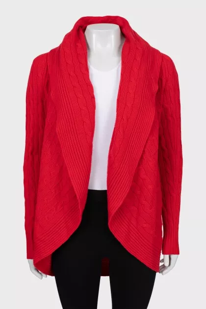 Cashmere cardigan without fastening