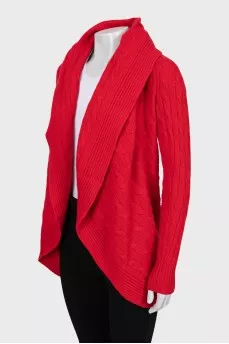 Cashmere cardigan without fastening