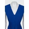 Blue dress with accent shoulders