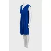 Blue dress with accent shoulders