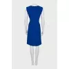 Blue dress with accent shoulders
