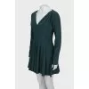 Green dress with raised seams
