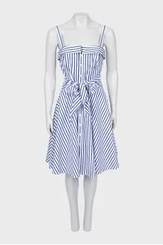 Striped dress with tag