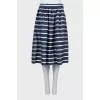 Striped midi skirt
