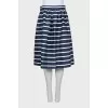 Striped midi skirt