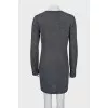 A-line dress with lurex
