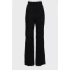 Black wool palazzo pants