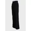 Black wool palazzo pants