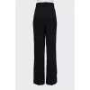 Black wool palazzo pants