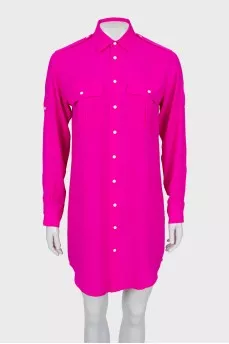 Pink shirt dress with tag
