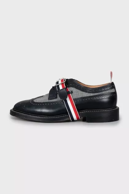 Men's checkered brogues
