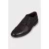 Men's asymmetrical leather brogues