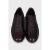 Men's asymmetrical leather brogues