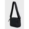 Black crossbody bag with logo