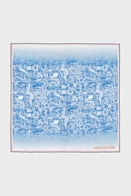 Printed silk scarf