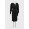 Fitted dress with patch pockets