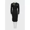 Fitted dress with patch pockets
