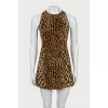 Mini dress in animal print