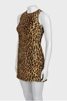 Mini dress in animal print