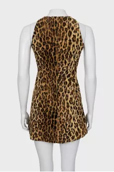Mini dress in animal print