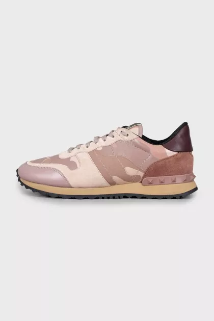 Combination sneakers with military print