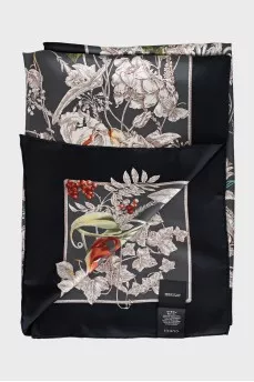 Silk scarf with floral print