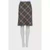 Wool skirt in check print