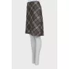 Wool skirt in check print