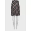 Wool skirt in check print