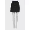 Silk mini skirt with polka dots