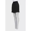 Silk mini skirt with polka dots