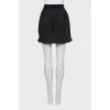 Silk mini skirt with polka dots