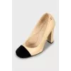Heels with velor toe