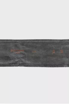 Suede belt with rhinestone buckle